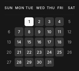 Calendar Preview